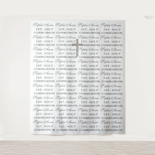 Holy Communion Silver Cross Step & Repeat Backdrop