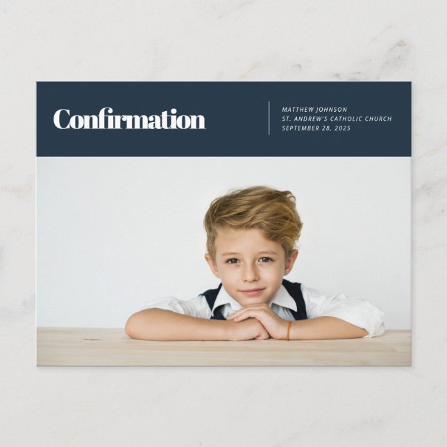 Holy Confirmation | Custom Photo Postcard (Front)