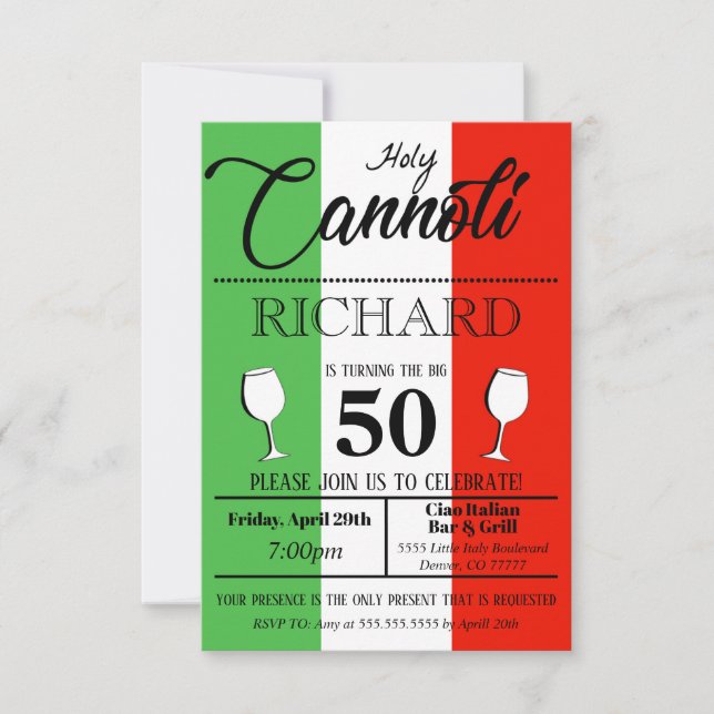 Holy Connoli Birthday Invite (Front)