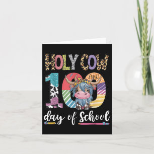 Holy Cow 100 Days Of School 100th Day Smarter Teac Card