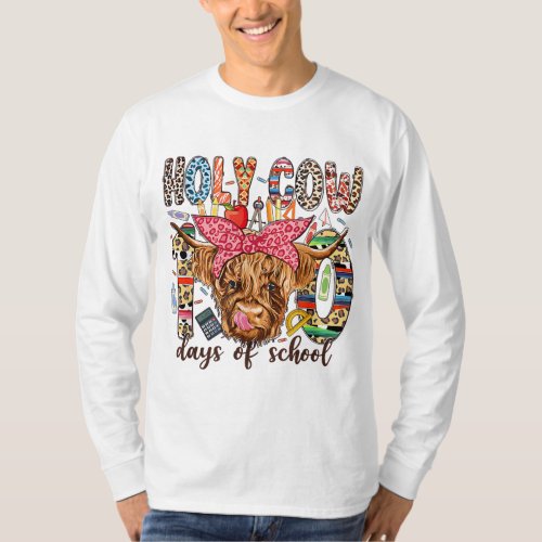 Holy Cow 100 Days Of School 100th Day Smarter Teac T_Shirt