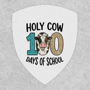 Holy Cow 100 Days of School Vintage Cow Shirt Desi Patch