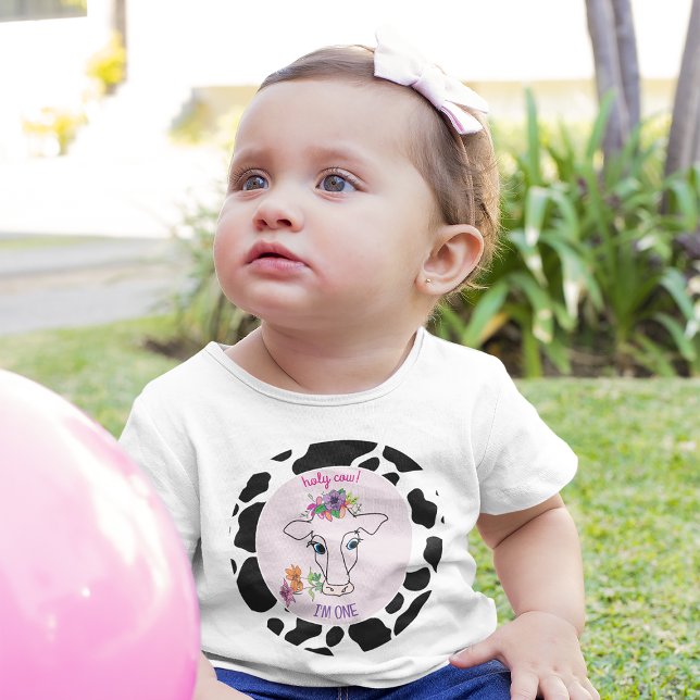 Holy Cow 1st Birthday Baby T-Shirt (Creator Uploaded)
