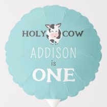 Holy Cow 1st  Birthday Farm Animal Party Balloon