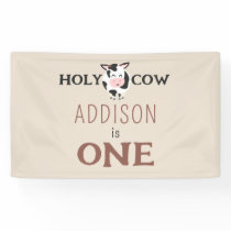 Holy Cow 1st Birthday Farm Animal Party Banner