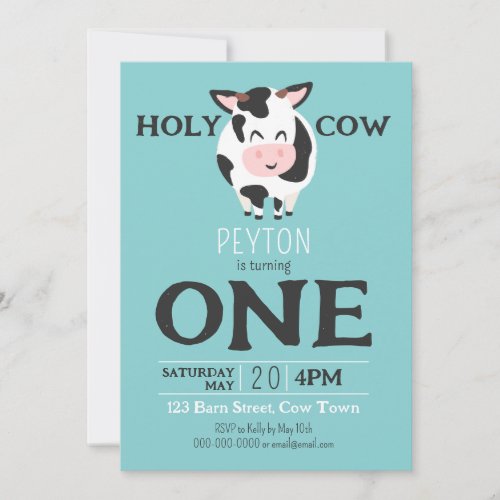 Holy Cow 1st Birthday Farm Animal Party