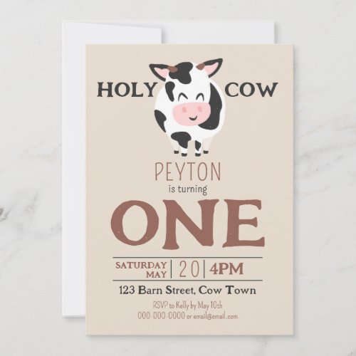 Holy Cow 1st Birthday Farm Animal Party