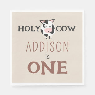 Holy Cow 1st Birthday Farm Animal Party  Napkins