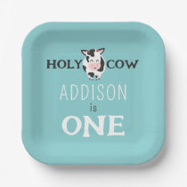 Holy Cow 1st Birthday Farm Animal Party Paper Plates
