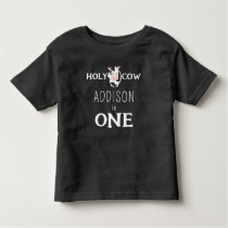Holy Cow 1st Birthday Farm Animal Toddler T-shirt