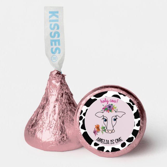 Holy Cow 1st Birthday Hershey®'s Kisses® (Front)
