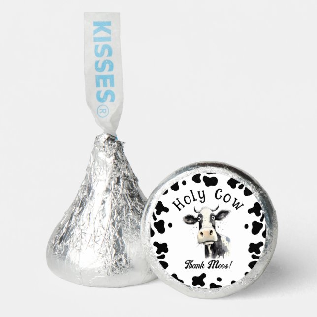 Holy Cow 1st Birthday Watercolor Hershey®'s Kisses® (Front)