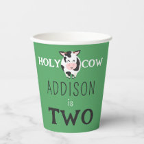 Holy Cow 2nd Birthday Farm Animal Paper Cups