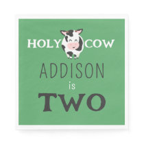 Holy Cow 2nd Birthday Farm Animal Party Napkins