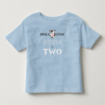 Holy Cow 2nd Birthday Farm Animal Toddler T-shirt