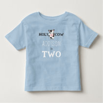 Holy Cow 2nd Birthday Farm Animal Toddler T-shirt