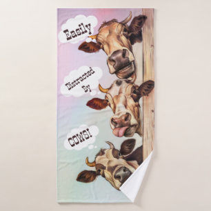 Holy Cow a Custom Print Bath Towel