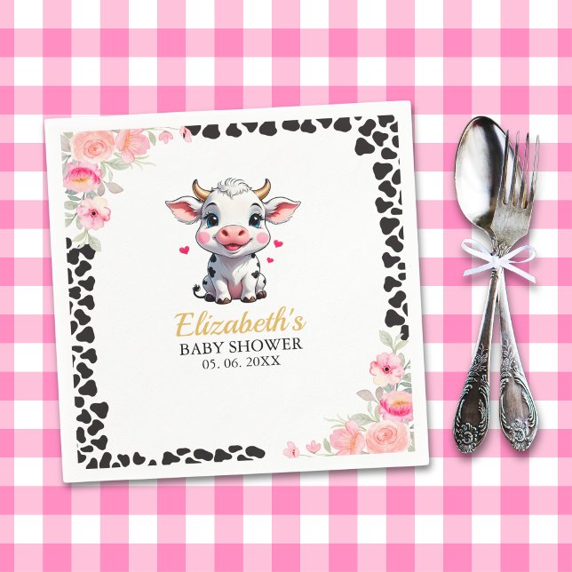 Holy Cow , Adorable Cow Baby shower  Napkins (Creator Uploaded)