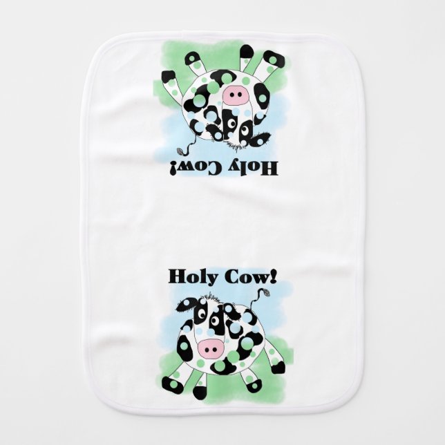 Holy Cow Baby Burp Cloth (Front)