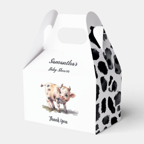 Holy Cow Baby Cow Farm Animal Baby Shower Favor Boxes