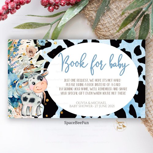 Holy Cow Baby Shower book for baby Request Enclosu Enclosure Card