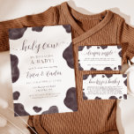 Holy Cow Baby Shower Invitation<br><div class="desc">Holy cow,  we're having a baby! Watercolor cow print baby shower invitation</div>
