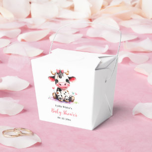 Holy Cow Baby Shower Minimalist girl baby shower Favor Boxes