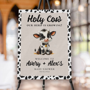 Holy Cow Baby Shower Welcome Foam Board