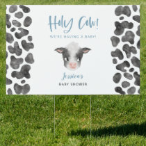 Holy Cow Baby Shower Yard Sign