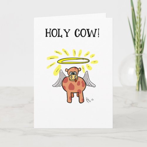Holy Cow birthday card