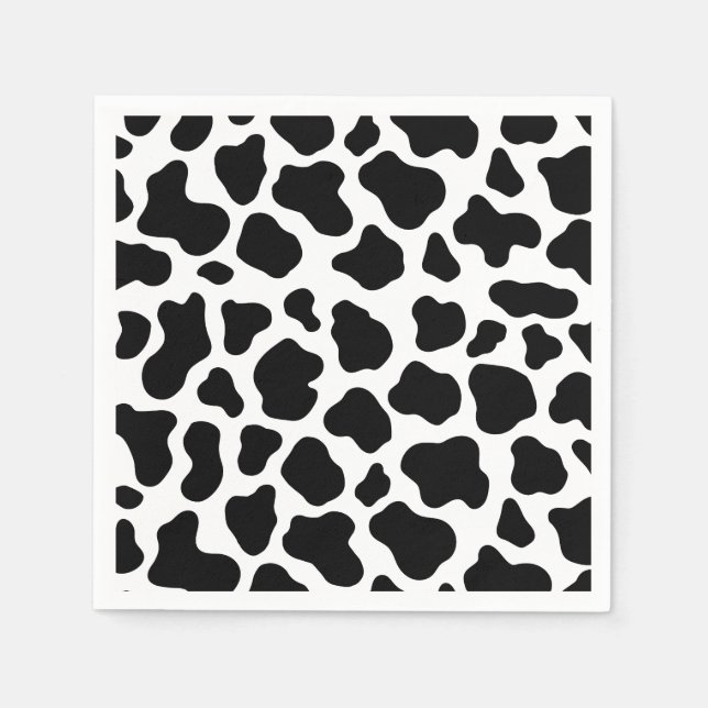 Holy Cow Birthday | Cow Print Cow Party Napkins (Front)