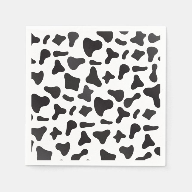 Holy Cow Birthday Cow Print Farm Napkins (Front)