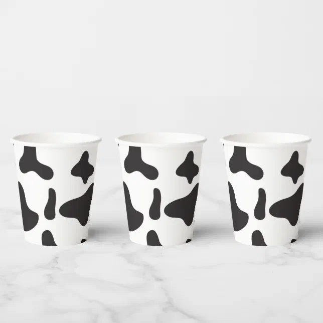 Holy Cow Birthday Cow Print Farm Paper Cups | Zazzle
