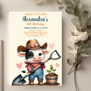Holy Cow Birthday  Invitation