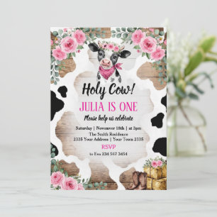 Holy Cow Birthday Invitation Cow Party