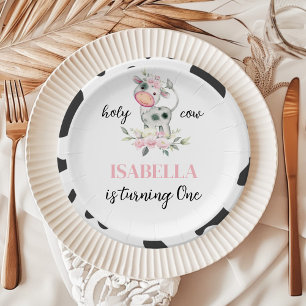 Holy Cow Birthday Paper Plates