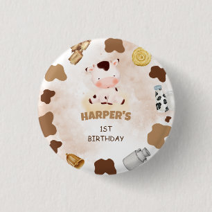 Holy Cow Birthday Party Button