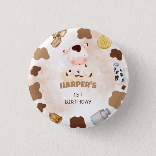 Holy Cow Birthday Party Button