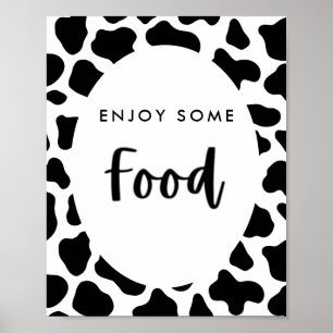 Holy Cow Birthday Party Enjoy Some Food Sign
