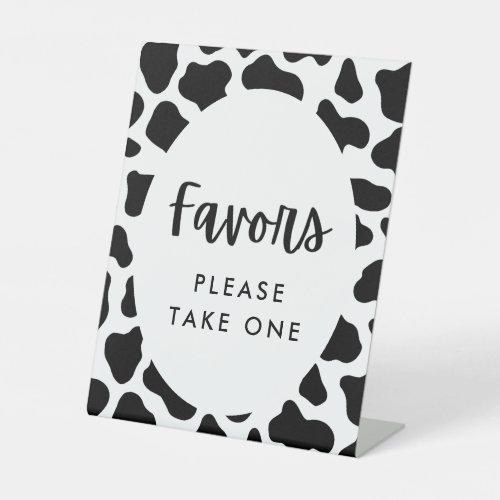 Holy Cow Birthday Party Please Take One Favor Pedestal Sign