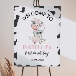 Holy Cow Birthday Party Welcome Sign