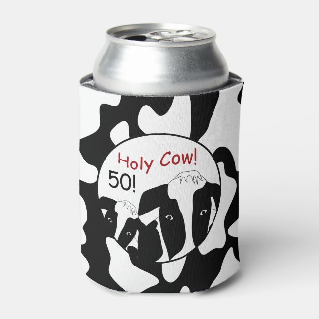 Holy Cow Birthday Personalized Can Cooler (Can Front)