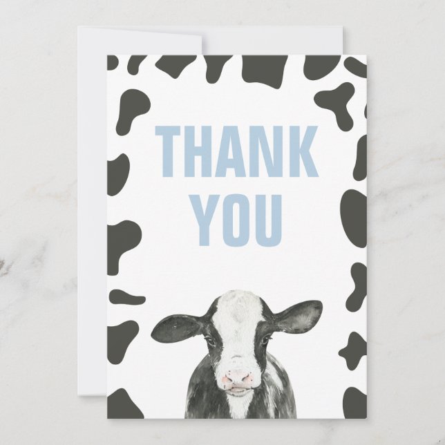 Holy Cow Birthday Thank You Cards (Front)