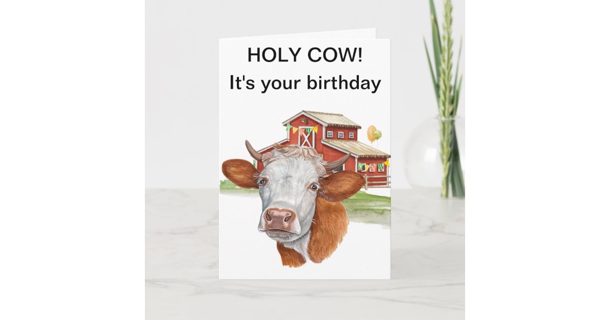 Holy Cow! - Birthday Card