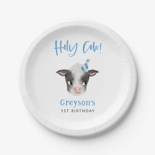 Holy Cow Boy Birthday Party  Paper Plates