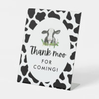 Holy Cow Boy Birthday Thank Moo For Coming Sign