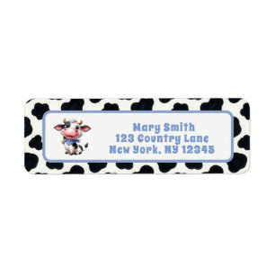 Holy Cow Boy First Birthday Farm Theme Label