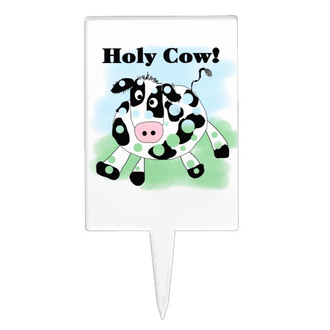 Holy Cow Cake Topper (Front)