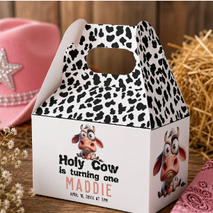 Holy Cow Caricatures I’m One Cowgirl 1st Birthday Favor Boxes