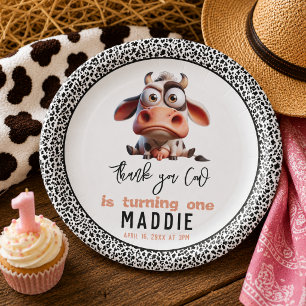 Holy Cow Caricatures I’m One Cowgirl 1st Birthday Paper Plates